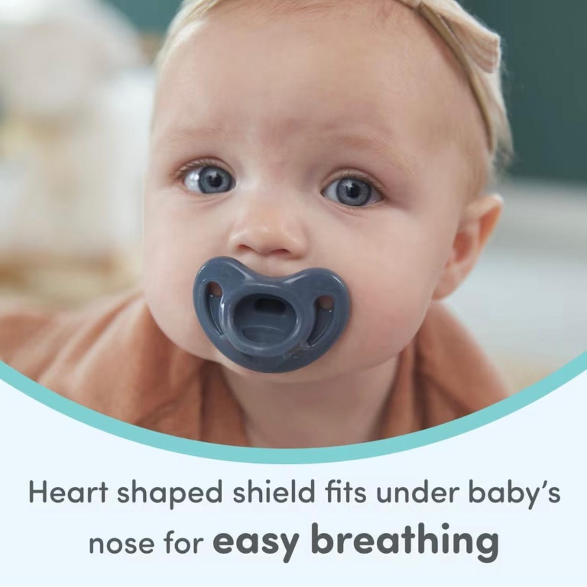 NUK Comfy Pacifier 0–6m, 3-pack — Blue-Grey, Cream & Rust