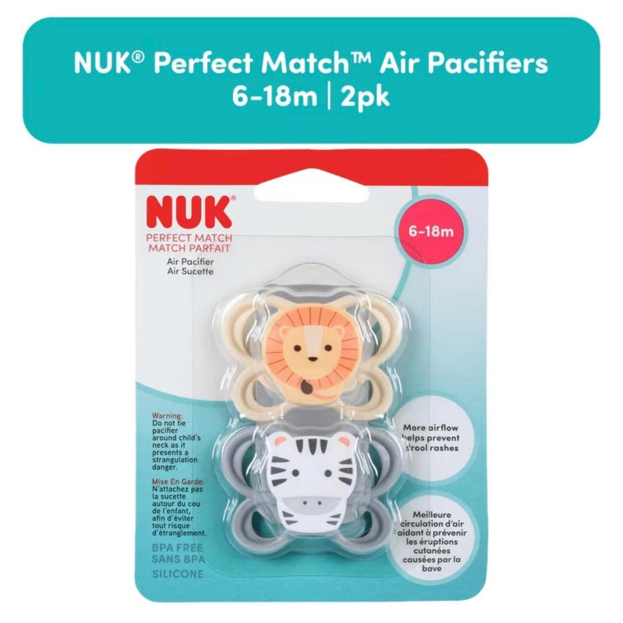 NUK Perfect Match Air Pacifier 6–18m, 2-pack