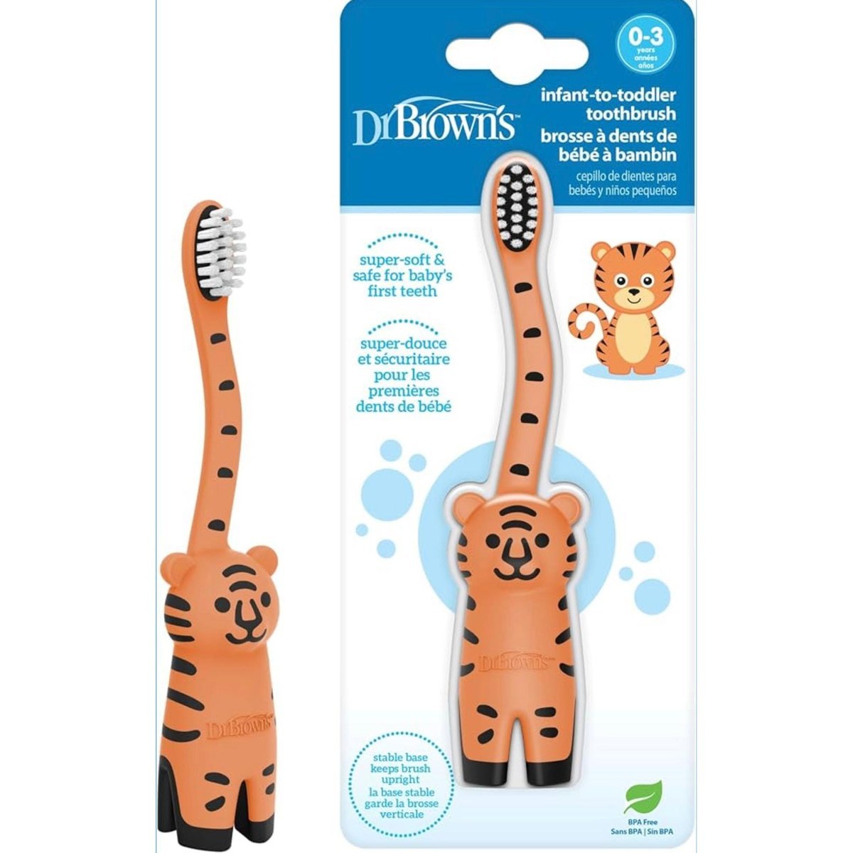 Dr. Brown's Toothbrush — Tiger