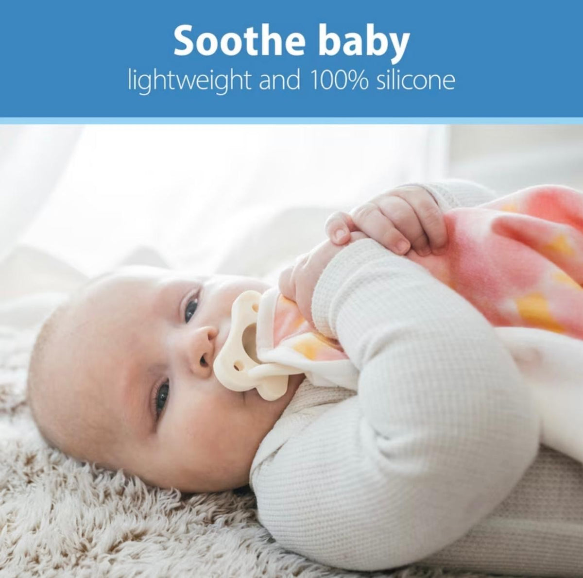 Baby with a HappyPaci pacifier